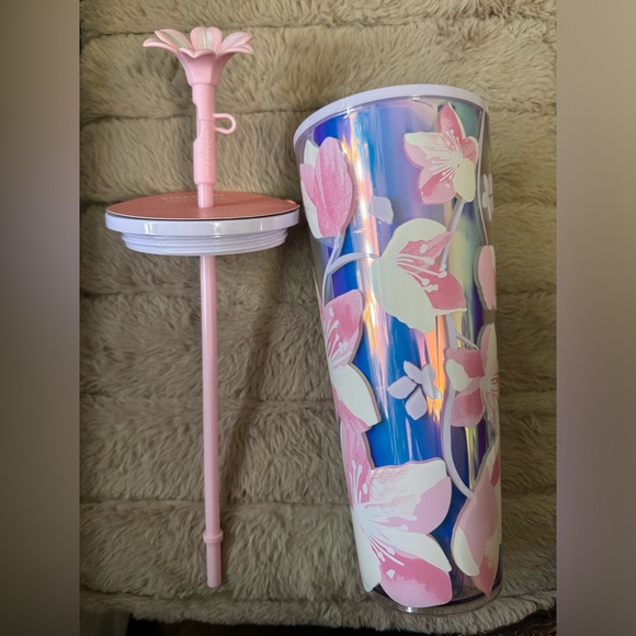 Starbuck Cherry Blossom Collection silicone straw topper cup 2024 Ver - Picture 5 of 5